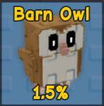Barn Owl pet icon in Roblox Grow a Garden.