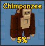 Chimpanzee Pet Icon in Roblox Grow a Garden.
