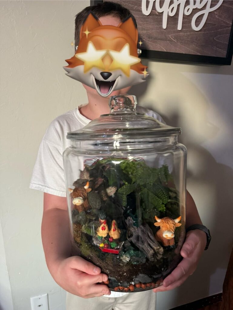 First Terrarium Build for Farm School Classroom First Terrarium Build for Farm School Classroom