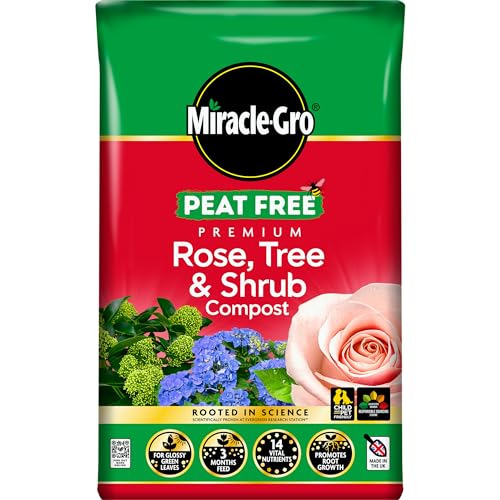 Miracle-Gro Peat Free Premium Rose, Tree &amp; Shrub Compost, 40 Litres