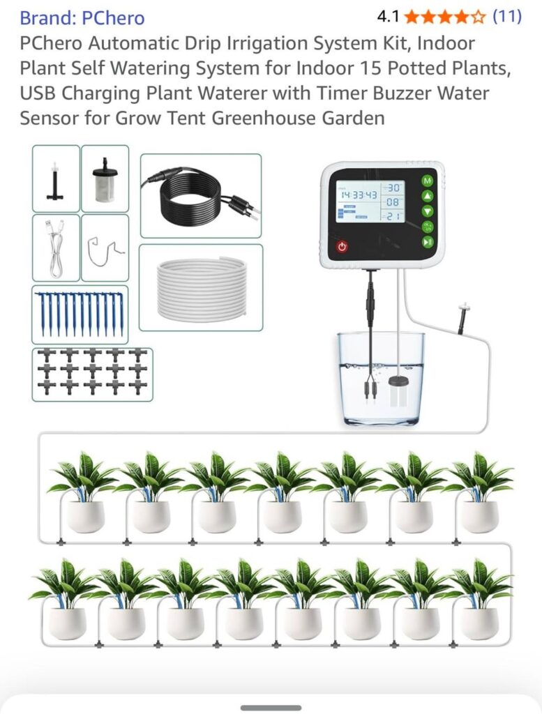Trying an automatic watering system