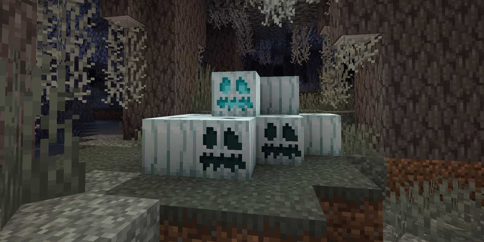 Minecraft Pale Garden White Pumpkin Concept