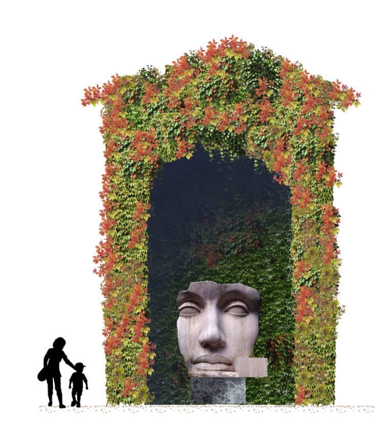 Rendering of one of the niches