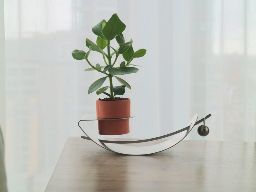 Tilt planter designed by Central Saint Martins graduate Doris Xu