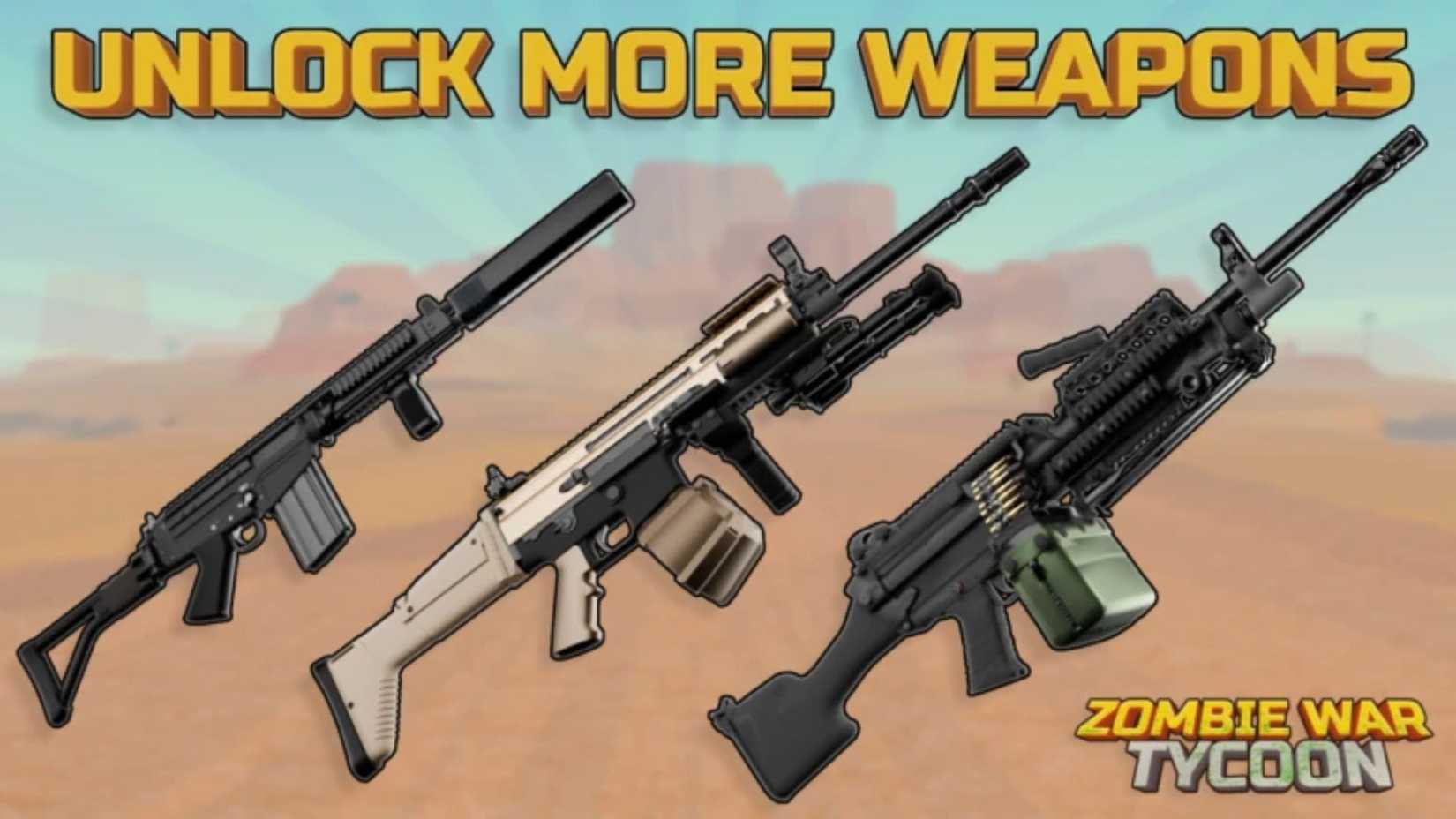 Zombie War Tycoon weapons