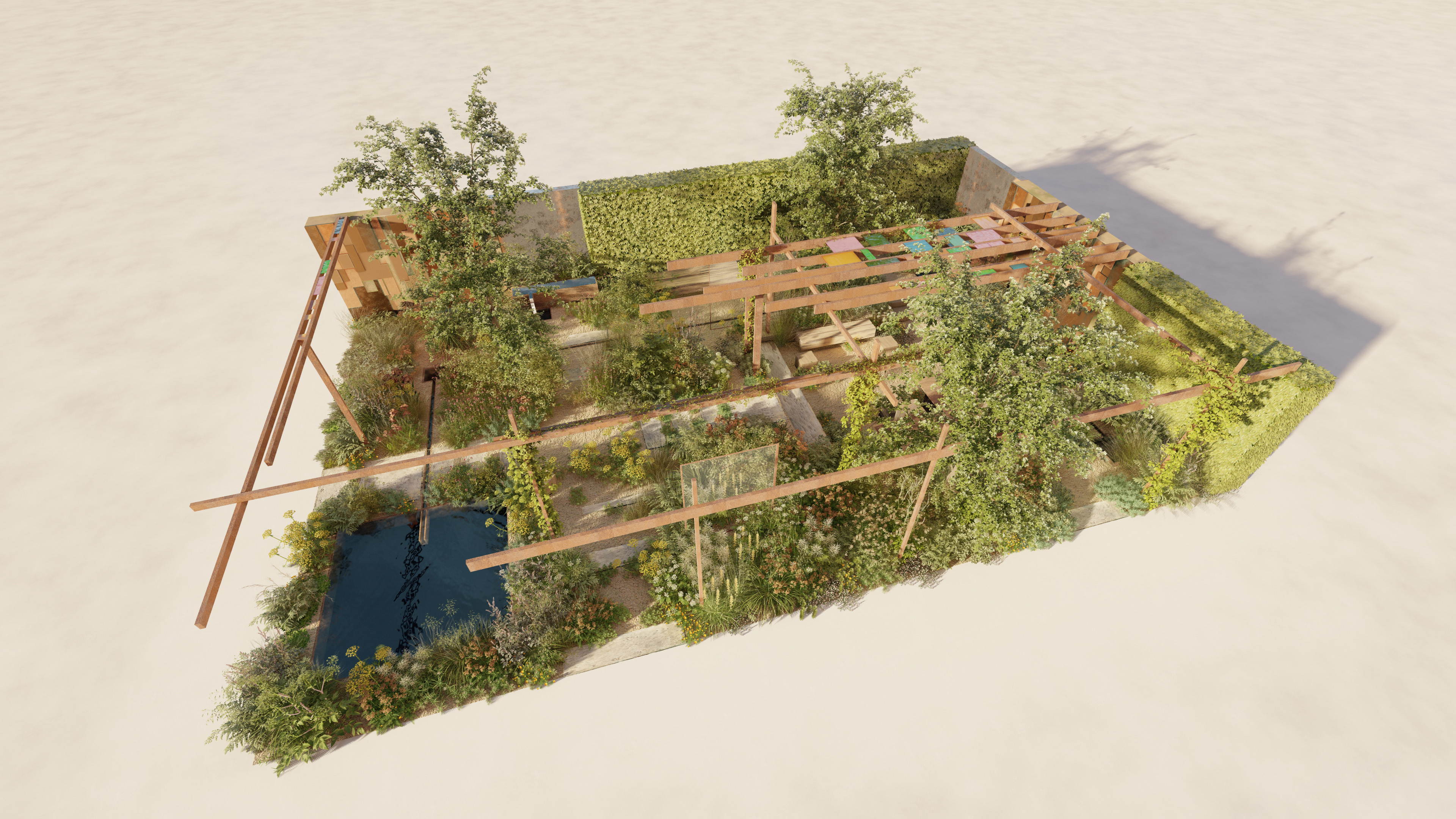Illustration of The Killik & Co. 'A Seed In Time' Garden by Baz Grainger.