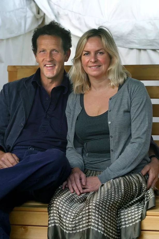 British television presenter and gardener Monty Don, with his wife Sarah, pictured at the Edinburgh International Book Festival, where they discussed their autobiographical story entitled 'The Jewel Garden' which describes their struggle against business failure and subsequent success. (Photo by Colin McPherson/Corbis via Getty Images)