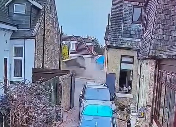 CCTV captured the horror moment