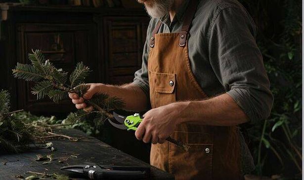 gardener holding secateurs