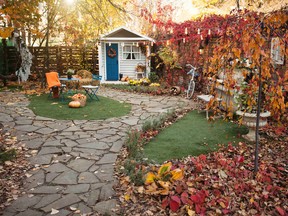 Autumn garden scene