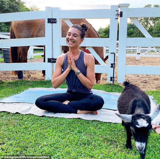 Charlotte LaGuardia Abbate enjoys some relaxation time