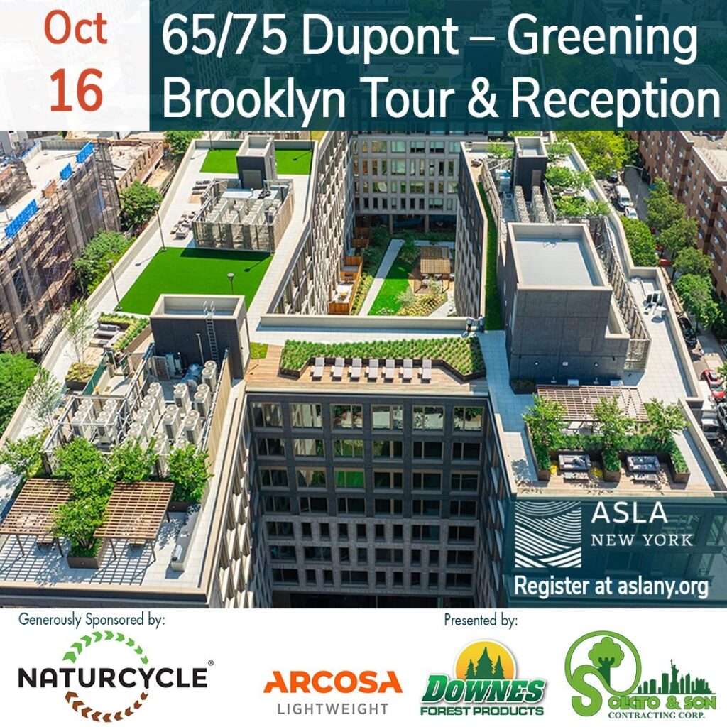 ASLA-NY and Naturcycle Present: Green Roof Media & Installation Tour in Brooklyn