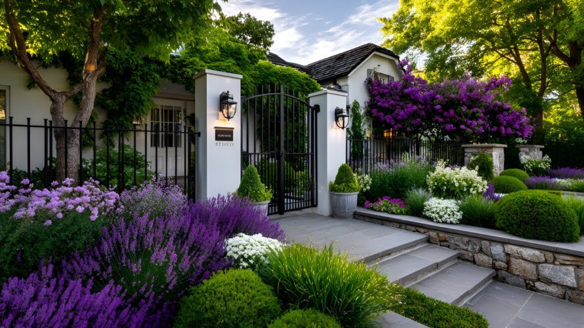Creative Entryway Garden | Small Front Yard Landscaping Ideas with Elegant Gates & Arches