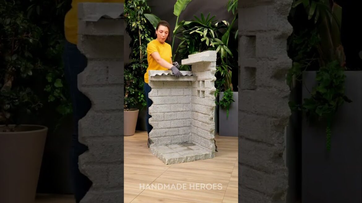 From Styrofoam to “Real” Brick: The Most Over-the-Top DIY Garden Fountain! 🏡💦