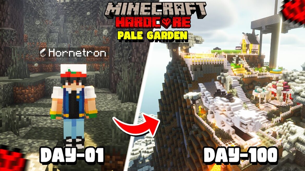 I Survived 100 Days in PALE GARDEN on MINECRAFT HARDCORE !