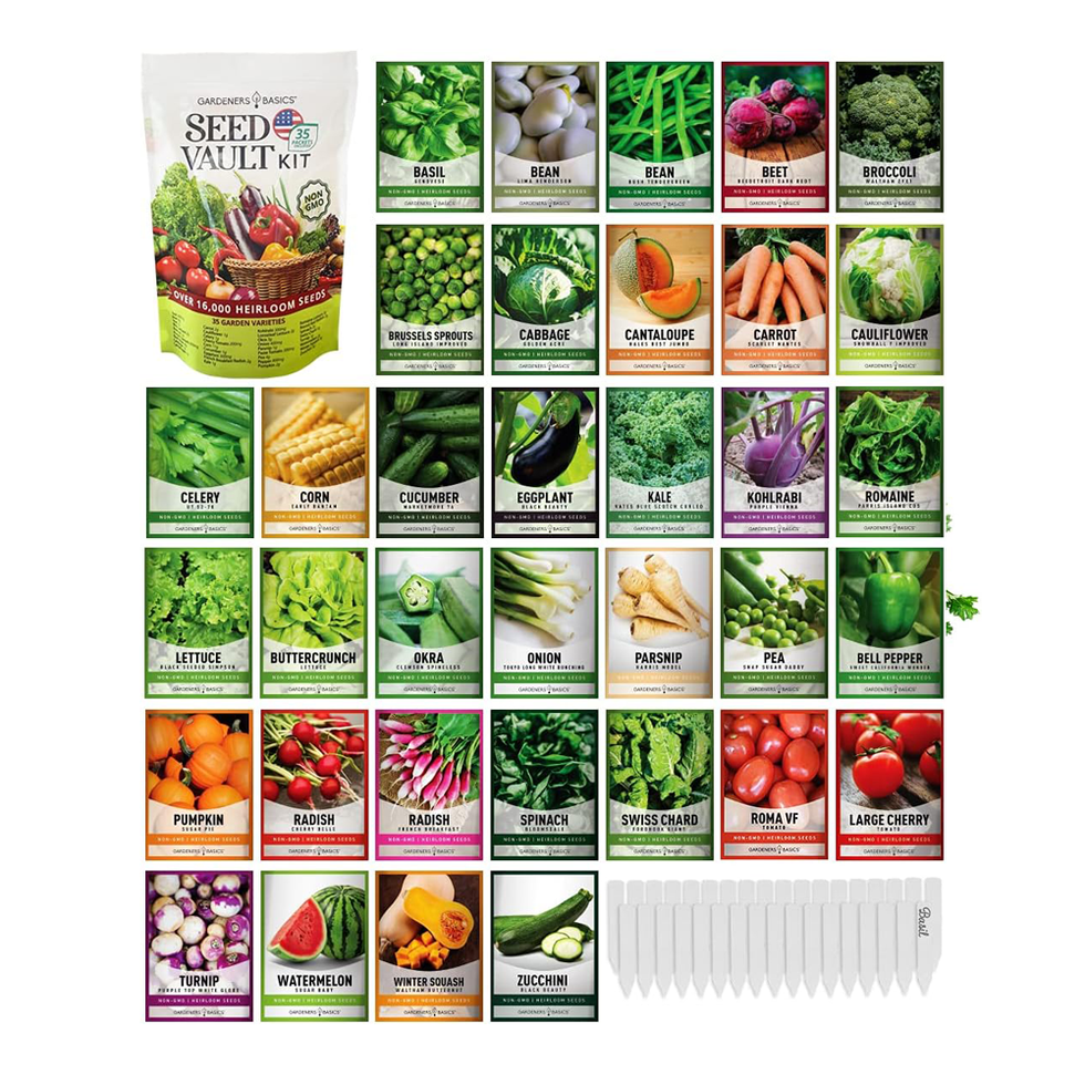 Survival Vegetable Seeds Garden Kit Over 16,000 Seeds 