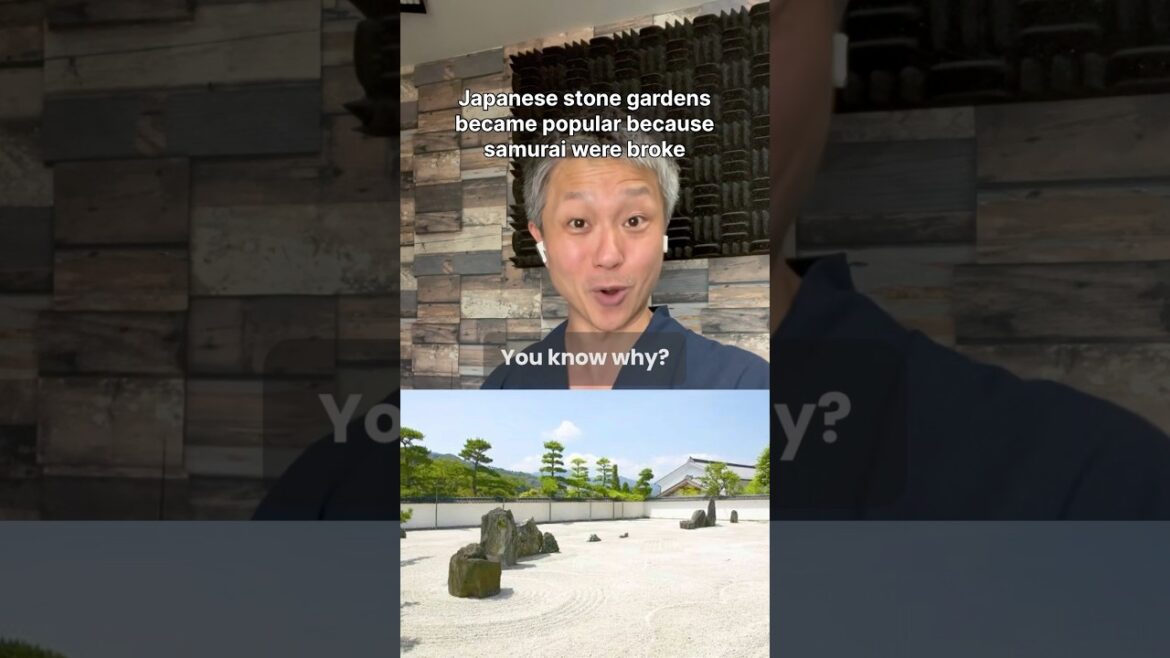 Japanese stone gardens became popular because samurai were broke
