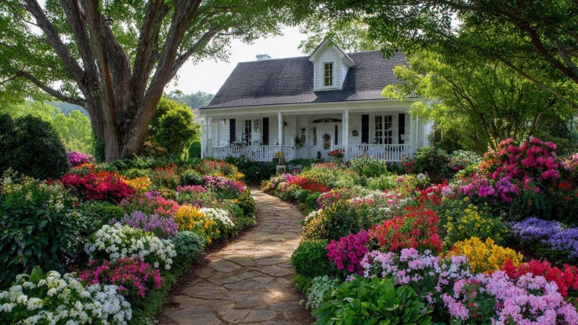 Farmhouse Front Yard Garden Designs | Stunning Landscaping Ideas