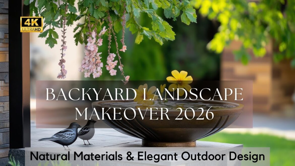 Backyard Landscape Makeover 2026 | Natural Materials & Elegant Outdoor Design Ideas