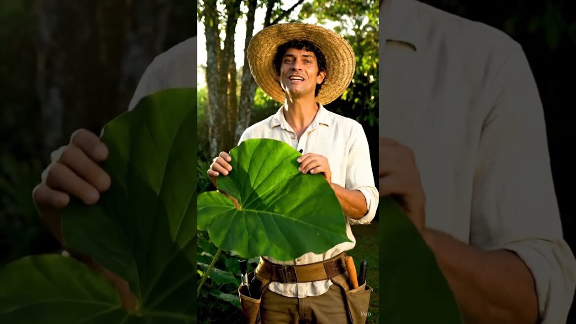 Essa folha enorme é comestível? 🌿 Descubra #plantascomestíveis #shorts