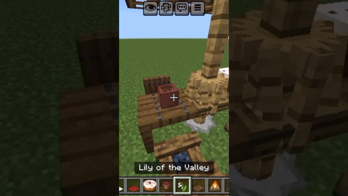 Minecraft Picnic Table Banaya 🧺 | Perfect Garden Design Idea #shorts #minecraft #trending #viral
