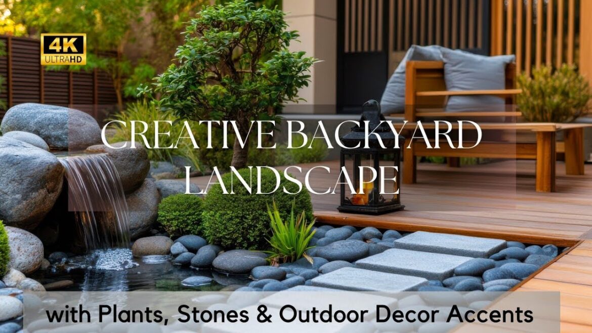 Backyard Landscape Makeover | Creative Landscaping with Plants, Stones & Outdoor Decor Accents Backyard Landscape Makeover | Creative Landscaping with Plants, Stones & Outdoor Decor Accents