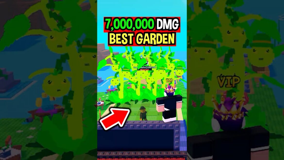 BEST 7,000,000 DAMAGE GARDEN in Plants Vs Brainrots..