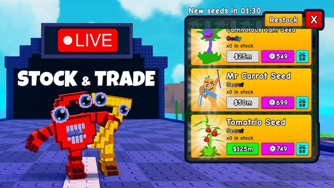 PLANTS VS BRAINROTS STOCK AND TRADE 24/7 🔴 LIVE PLANTS VS BRAINROTS STOCK AND TRADE 24/7 🔴 LIVE