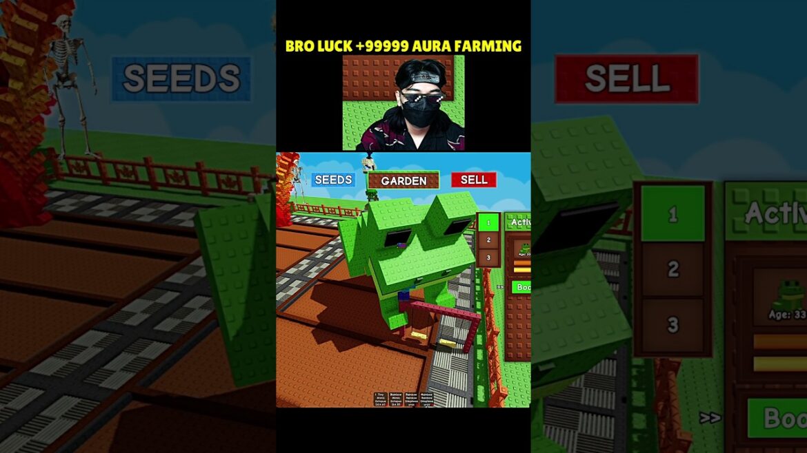 Bro Luck +99999 Aura Farming Moment at Grow a Garden #roblox #growagarden