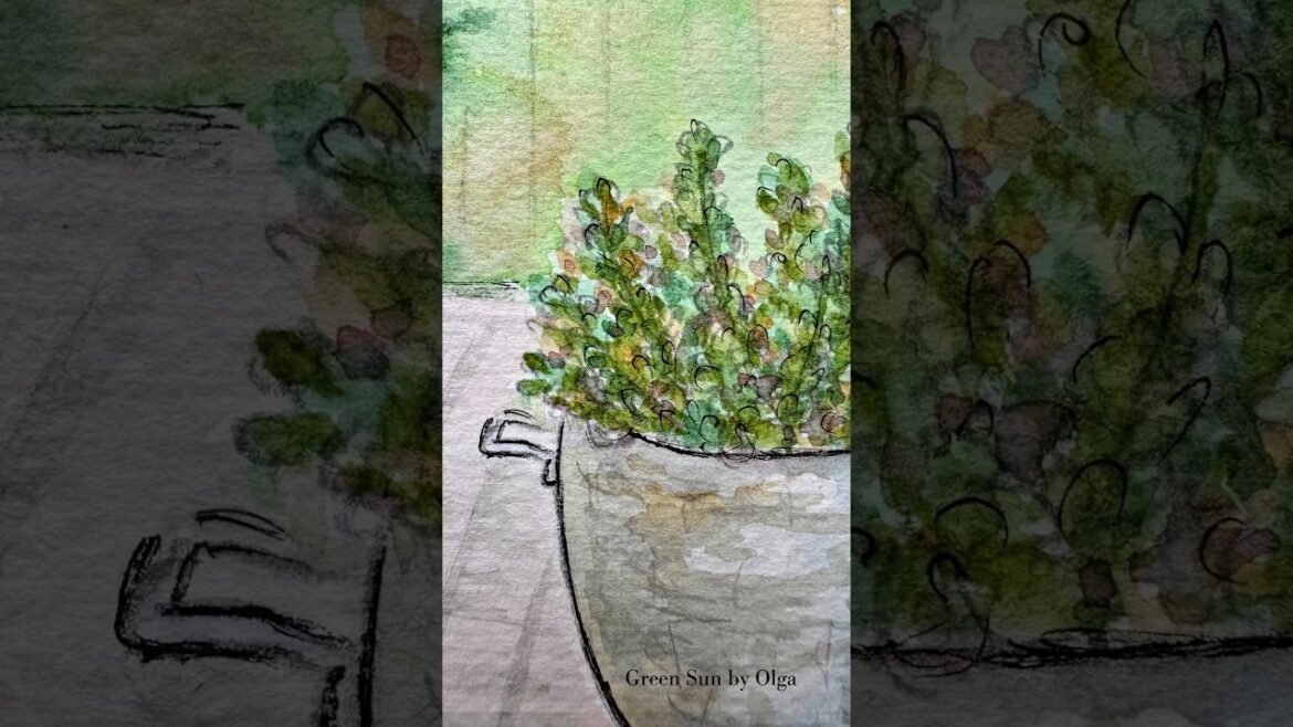 Fragment No. 2 – Green Duet | Watercolor Art Fragment No. 2 – Green Duet | Watercolor Art