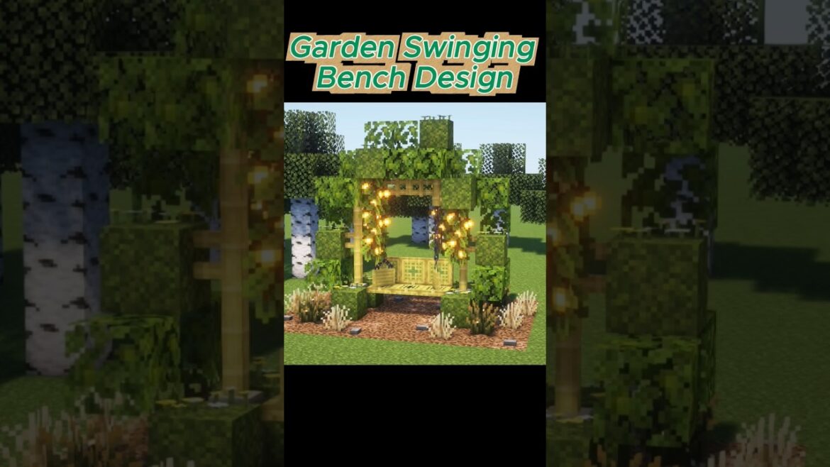 Garden swinging bench design #minecraft #shorts #minecraftbuilds
