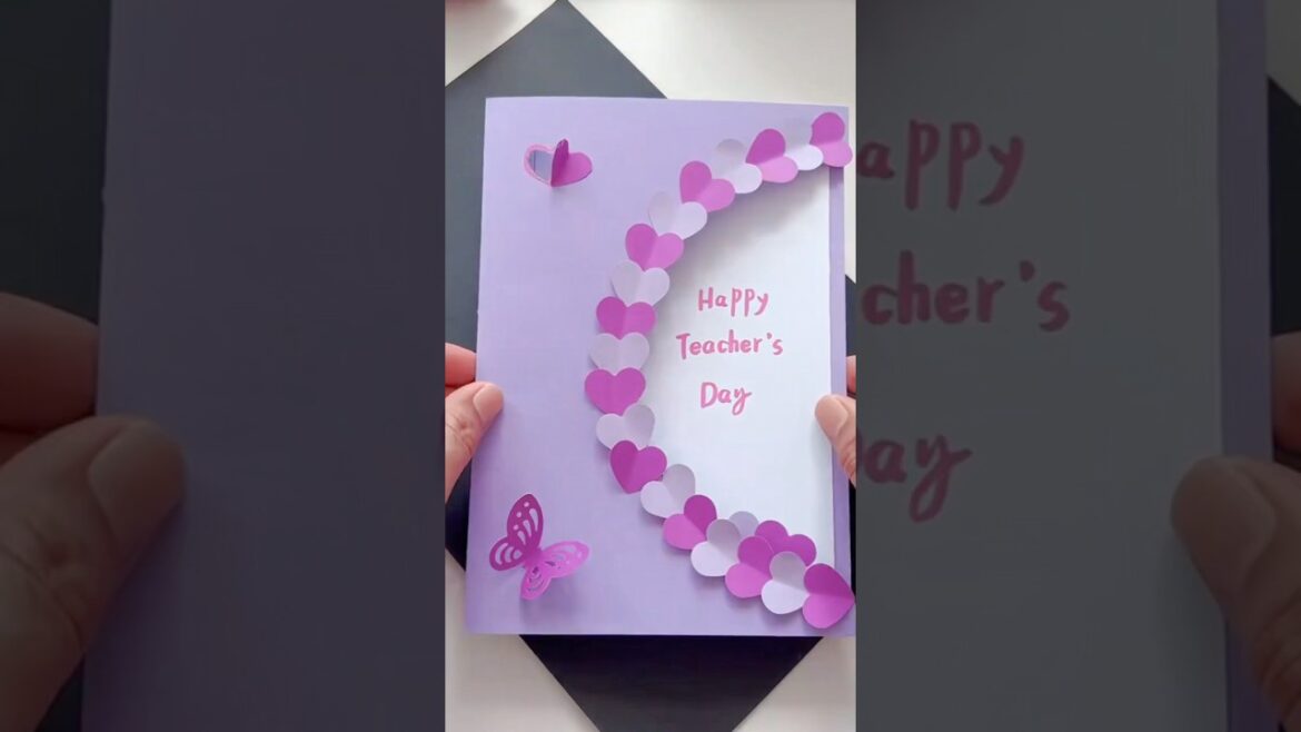 💜 DIY Teacher’s Day Card 💌 | Easy & Beautiful Idea #shorts #teachersday #youtubeshorts