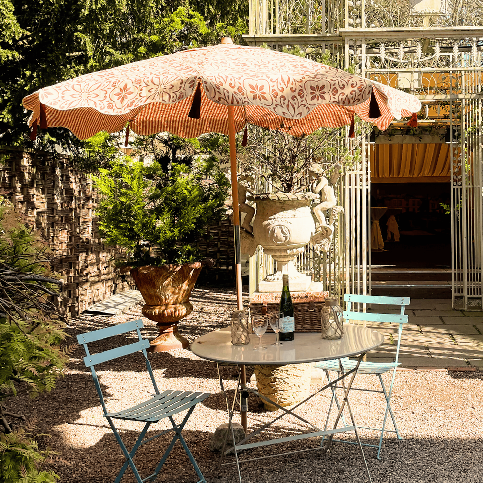 NEW! 'Sienna' 2.2m Premium Solid Wood Outdoor Parasol Umbrella