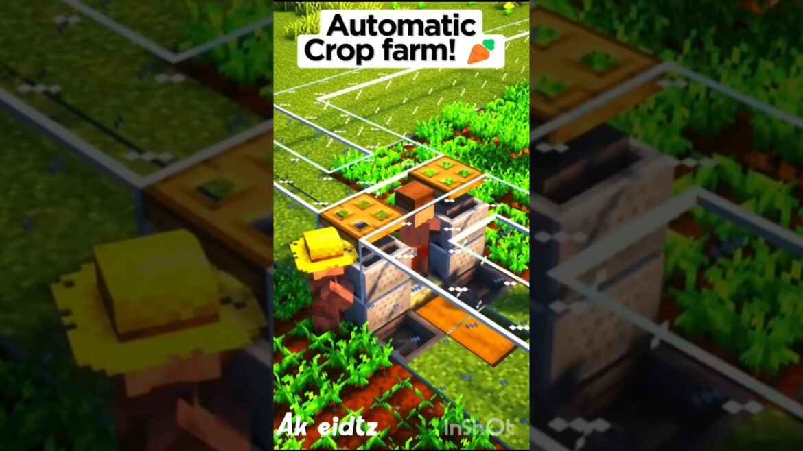 Automatic crop form🌾  | automatic crop form kaise banaen #minecraft #farming