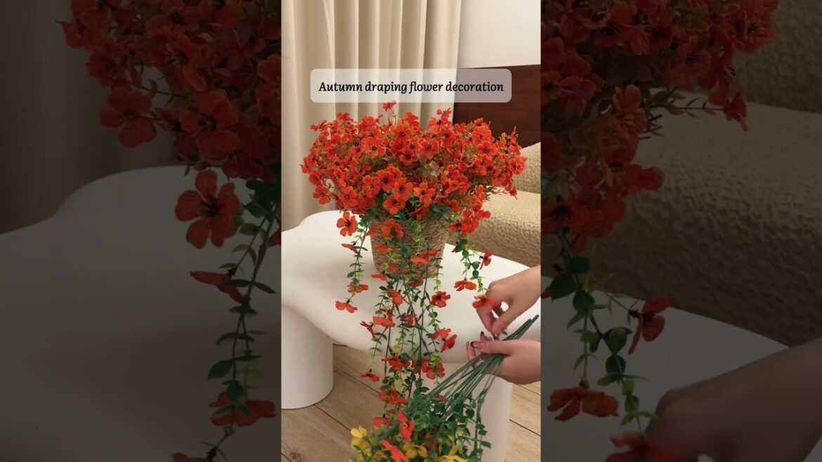 a touch of autumn charm to your home with this beautiful artificial flower arrangement! #falldecor a touch of autumn charm to your home with this beautiful artificial flower arrangement! #falldecor