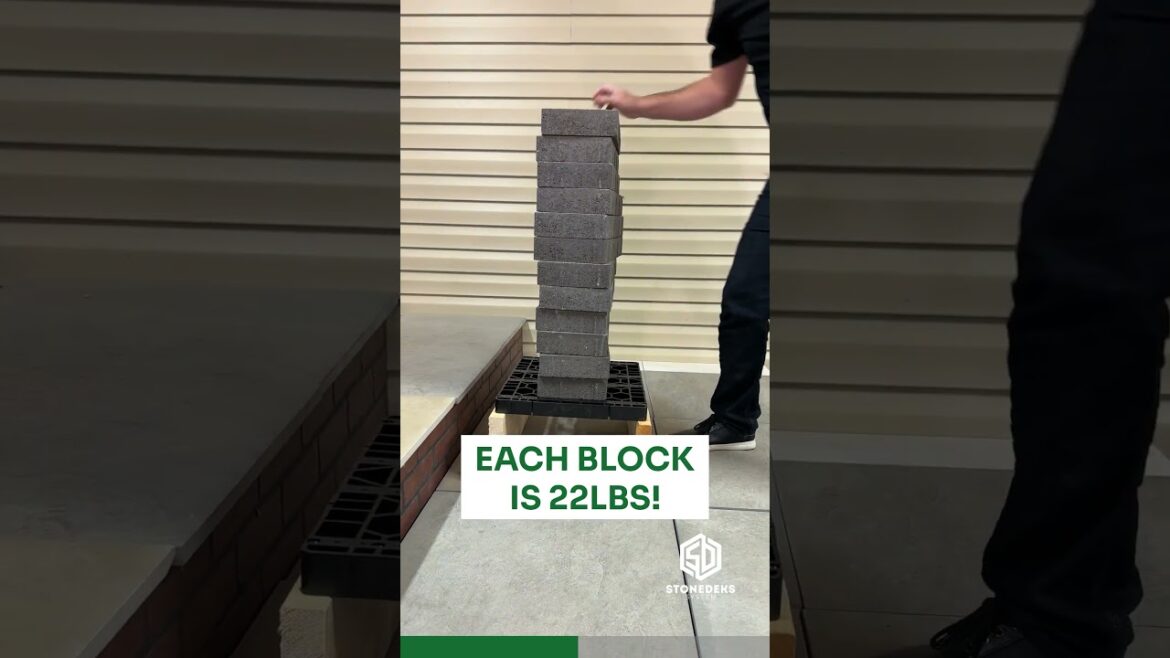 StoneDeks System Can Easily Hold Over 300lbs | #clips #backyard #landscaping #stone #weight
