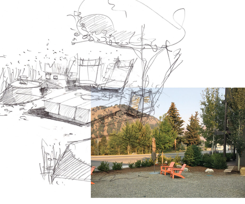 An Idaho Courtyard Where Hotel Guests (and Sheep) Can Mingle An Idaho Courtyard Where Hotel Guests (and Sheep) Can Mingle