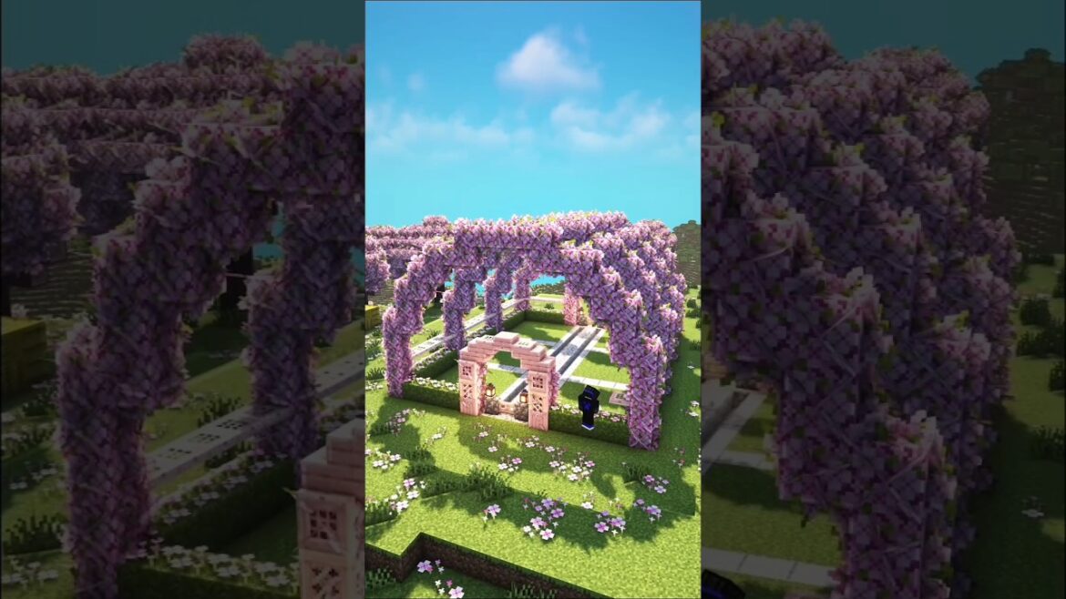 Minecraft Cherry Garden 🌸 #minecraft #shorts