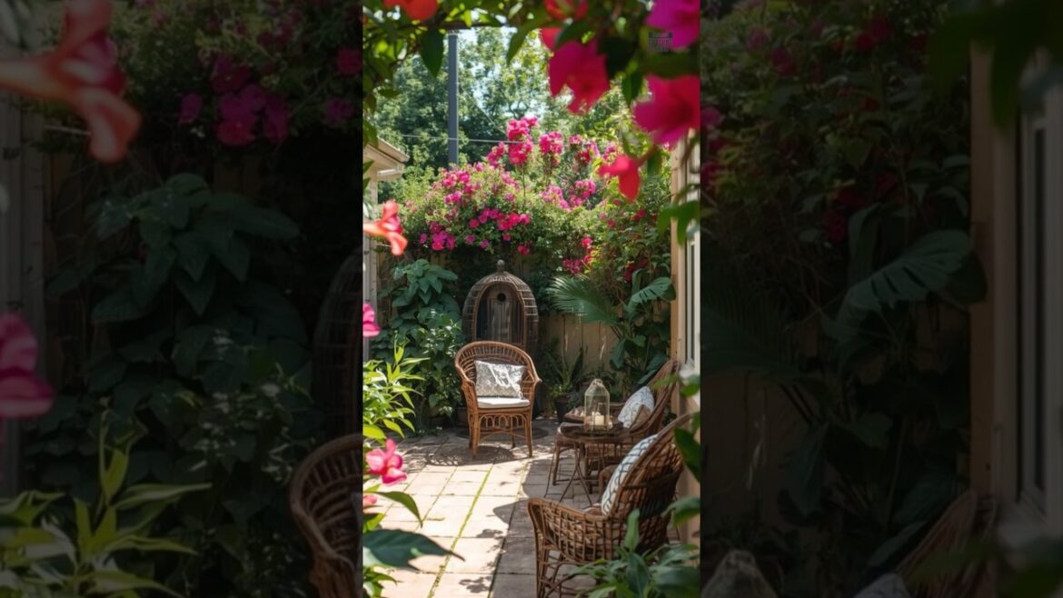 Tiny tropical Pocket Sized Bungalow Front Yard Landscape Designs