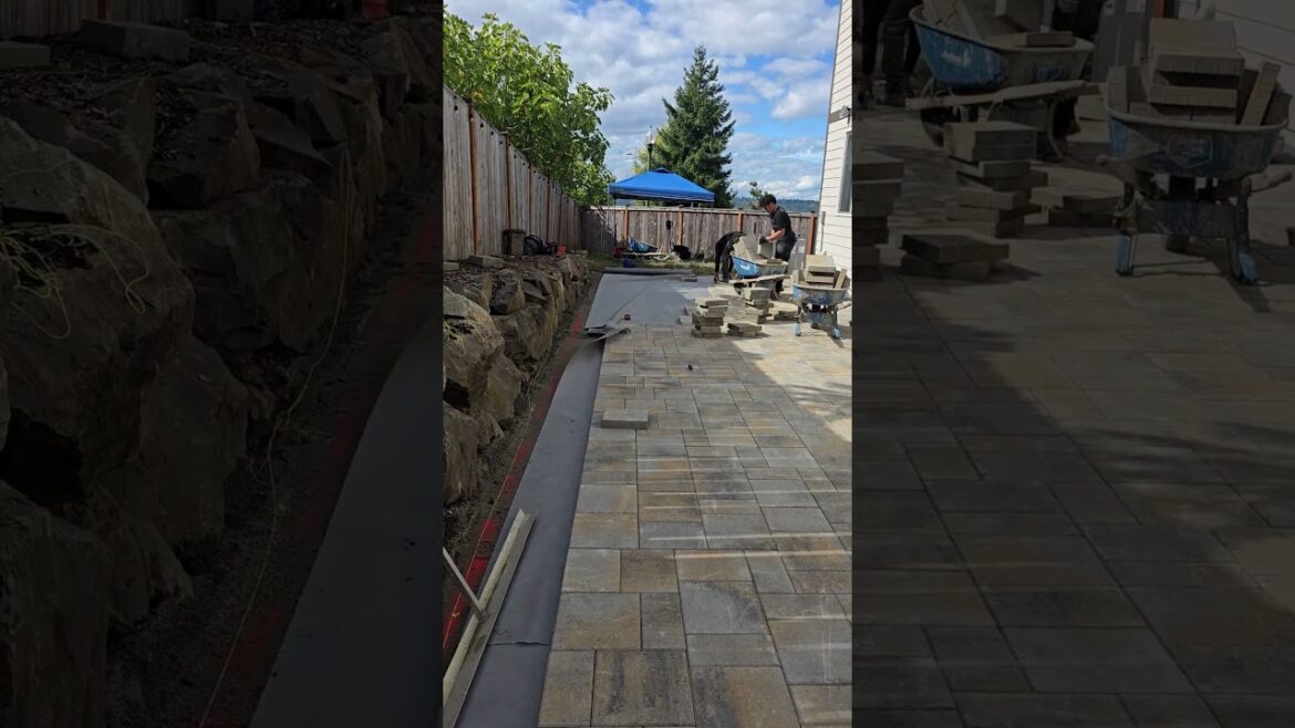 day 3  renton project #paver #landscaping #construction #pavers #backyard #landscaper #