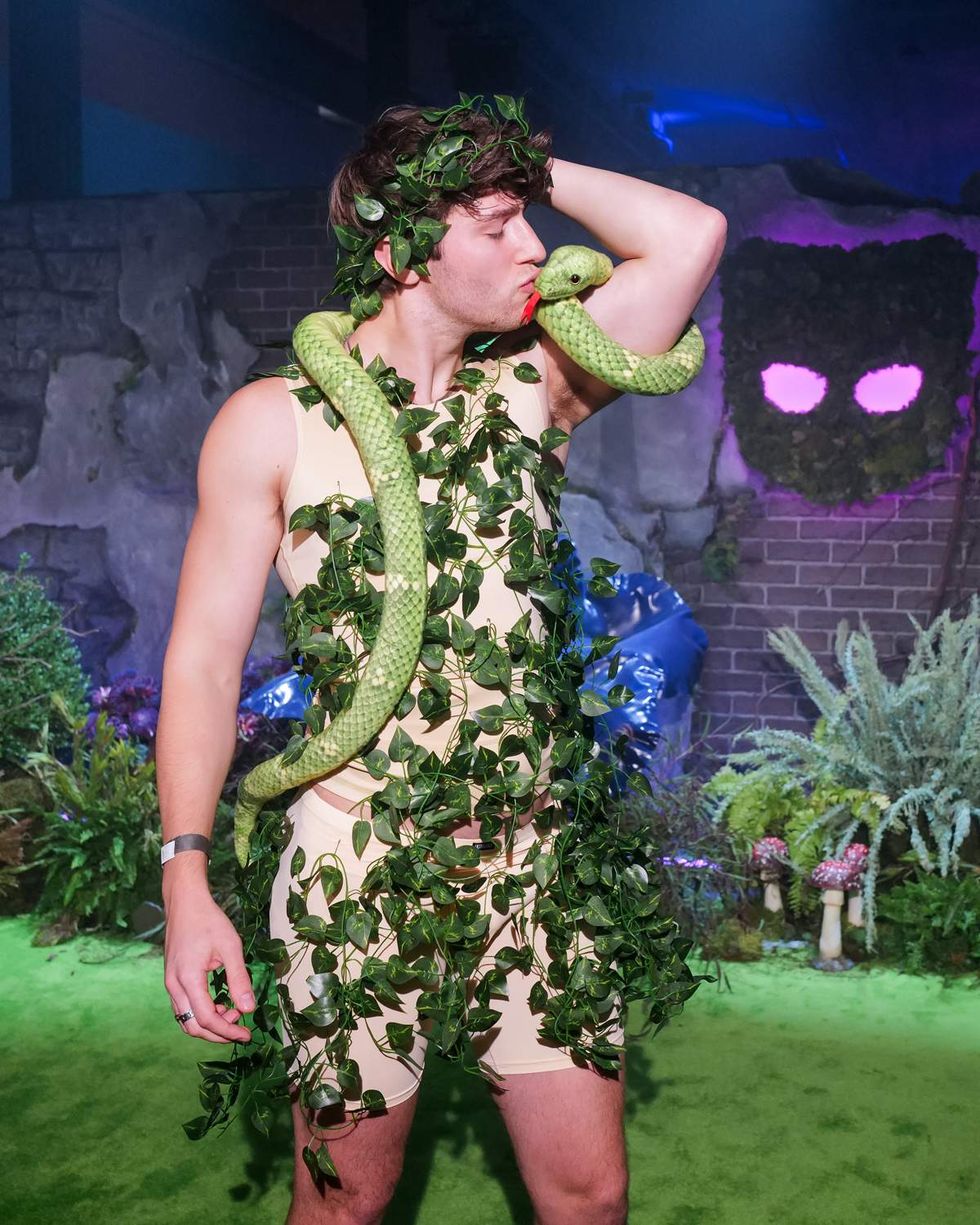 Photo gallery of the 2025 Grindr Pleasure Ball in NYC with theme Garden of Otherworldly Delights