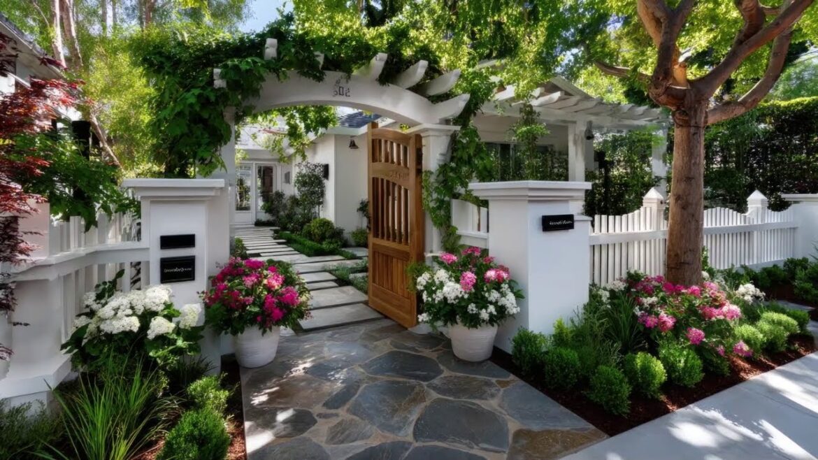 Landscaping Ideas for Front Yard Charm with Arches & Timeless Gates Landscaping Ideas for Front Yard Charm with Arches & Timeless Gates
