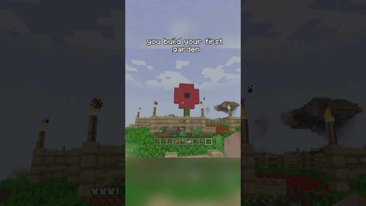pov its 2013 and your build your first garden #minecraft