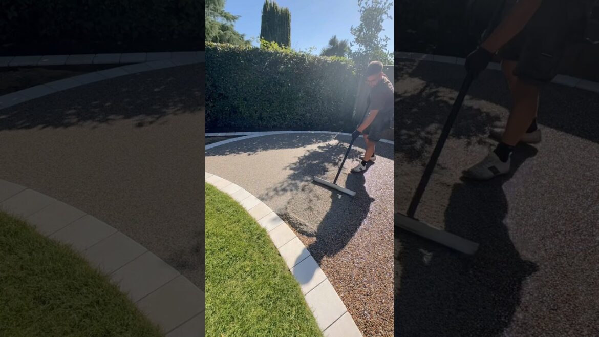 Resin in the garden! Give us your thoughts! 🔥 #resin #transformation #landscape