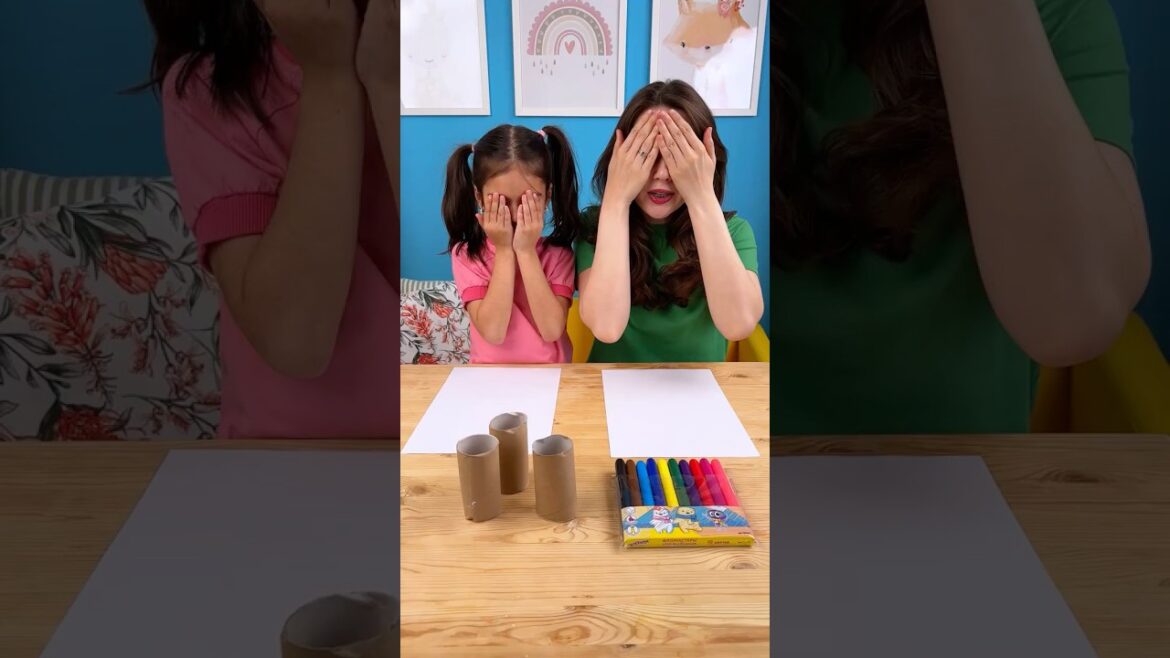 🎨 WOW Tube DRAWING! 🧻 Easy Art Trick for KIDS to Try ✏️ #shorts #kids