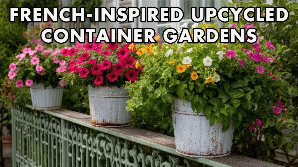 Elegant French Container Garden Ideas 🌿 Summer Upcycled Fencing Inspiration