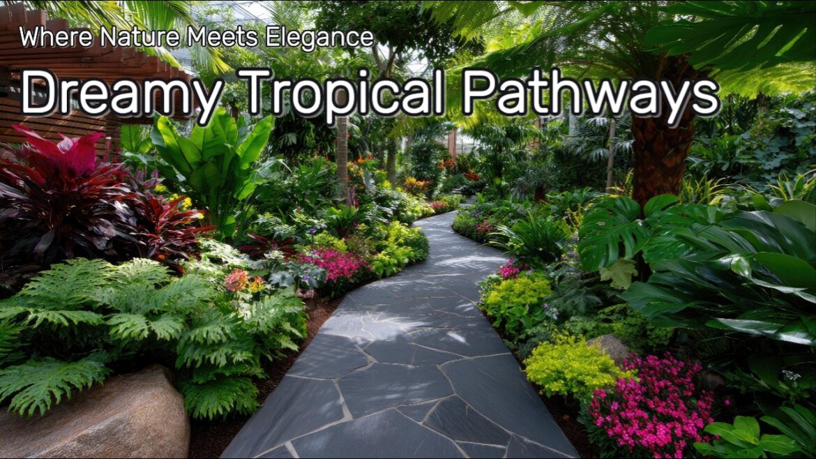 🌴 Dreamy Tropical Pathways: Blending Nature with Elegant Garden Design