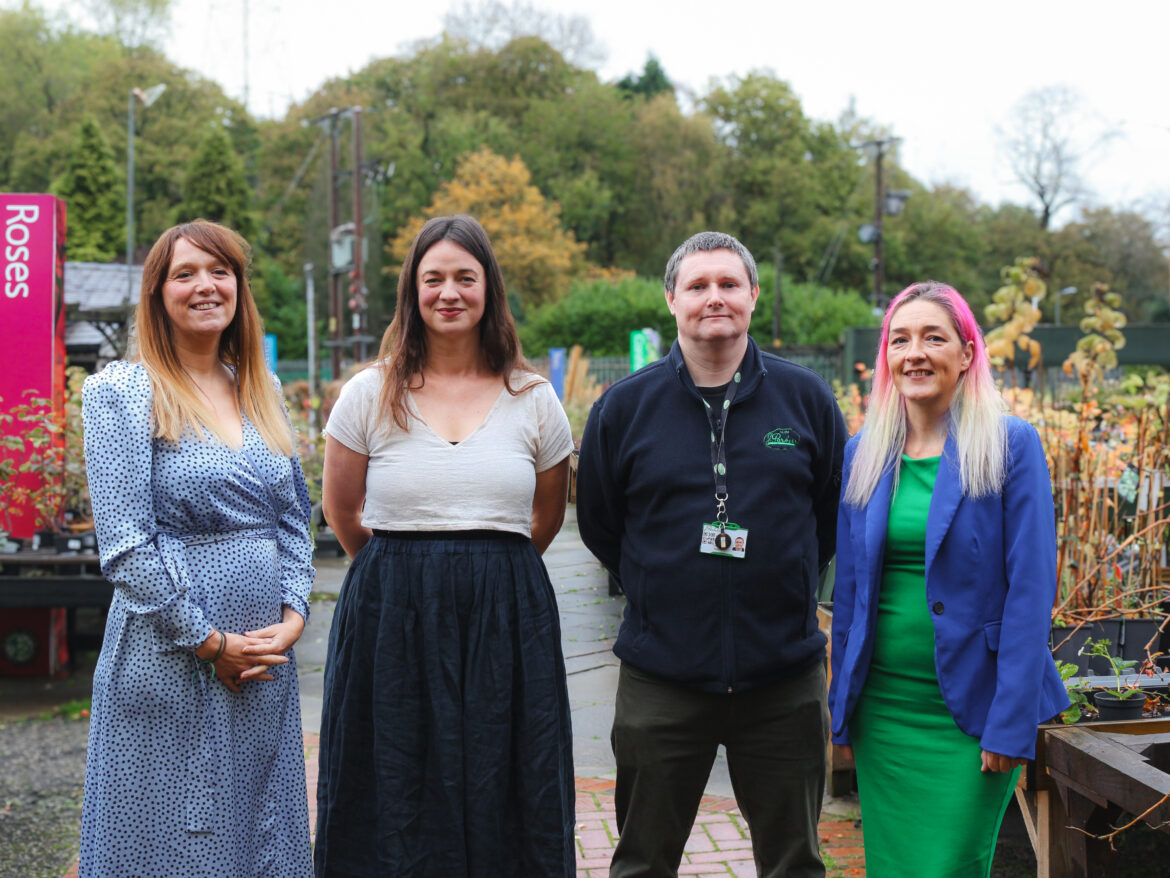 TV gardener digs deep for charity on Daisy Nook visit TV gardener digs deep for charity on Daisy Nook visit