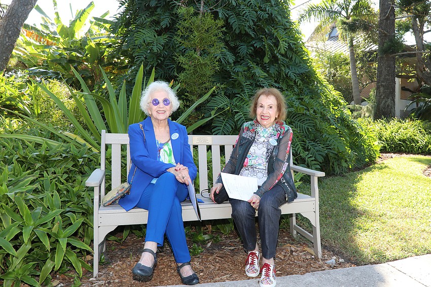 Sisters Lee Levins and Sandra Burkin take a pause before lunch.