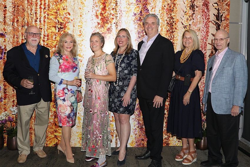 Tom Taylor, Margaret Wise, Rebecca Louise Law, Jennifer and Rob Rominiecki, and Gail and Joel Morganroth